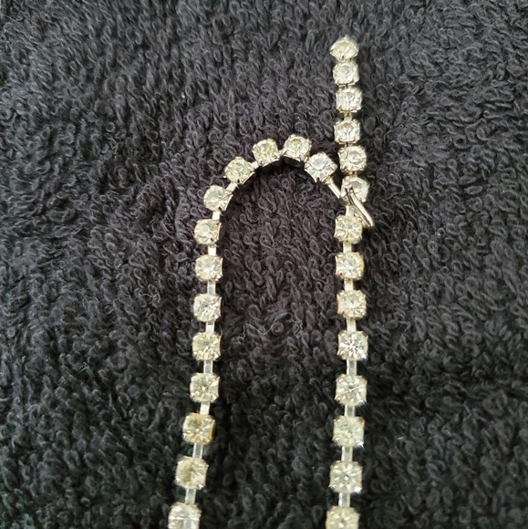 Vintage Rhinestone Choker Necklaces Lot Bundle four 4 Prom Wedding Holiday Bling - Picture 9 of 10